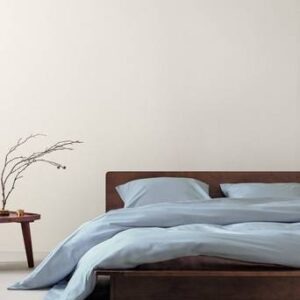 ZACK PERCALE påslakanset dubbelsäng – ekologisk Dimblå