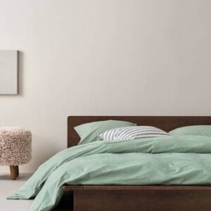 ZACK PERCALE påslakanset dubbelsäng – ekologisk Grön