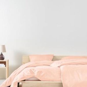 ZACK PERCALE påslakanset enkelsäng – ekologisk Blek persika