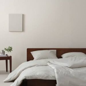 ZACK PERCALE påslakanset enkelsäng – ekologisk Ljusbeige