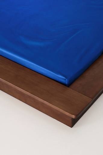 ZACK SATIN dra-på-lakan – ekologisk Blå