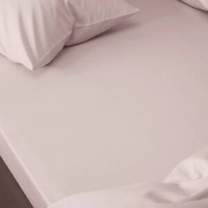 ZACK SATIN dra-på-lakan – ekologisk Blekrosa