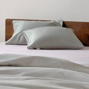 ZACK SATIN örngott 60×50 cm 2-pack – ekologisk Grå