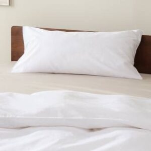 ZACK SATIN örngott 90×50 cm – ekologisk Vit