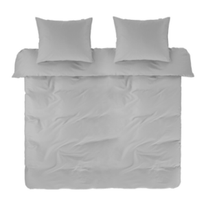 ZACK SATIN påslakanset dubbelsäng – ekologisk Grå