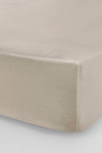 ZACK dra-på-lakan, hög madrass – ekologisk Beige