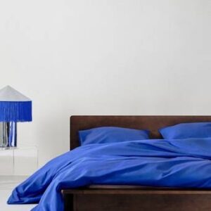 ZACK påslakanset dubbelsäng – ekologisk Klarblå