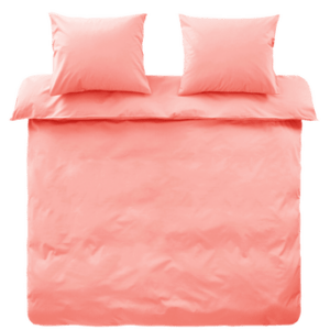 ZACK påslakanset dubbelsäng – ekologisk Korallrosa