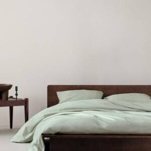 ZACK påslakanset dubbelsäng – ekologisk Ljusgrön