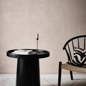 ZELARINO sidobord ø 60 cm Svart