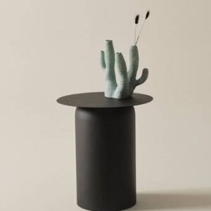 ZELE sidobord ø 46 cm Svart