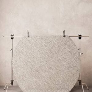 ZIGGY rund ullmatta Grå/Vit