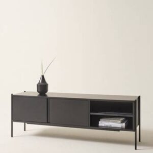 ZOLLIK tv-bänk 40×160 cm Svart