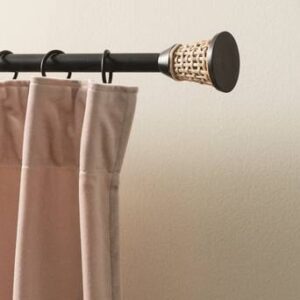 ZURI gardinstång 276-385 cm Matt svart