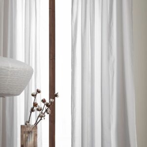 &Home – Kanallängd i bomullsvoile 2-pack – Vit – Kanallängder – Från Homeroom