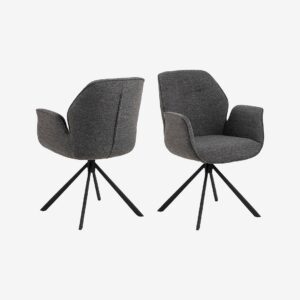 AC Design Furniture – Aura matstol med armstöd, 1-pack – Grå – Karmstolar – Från Homeroom