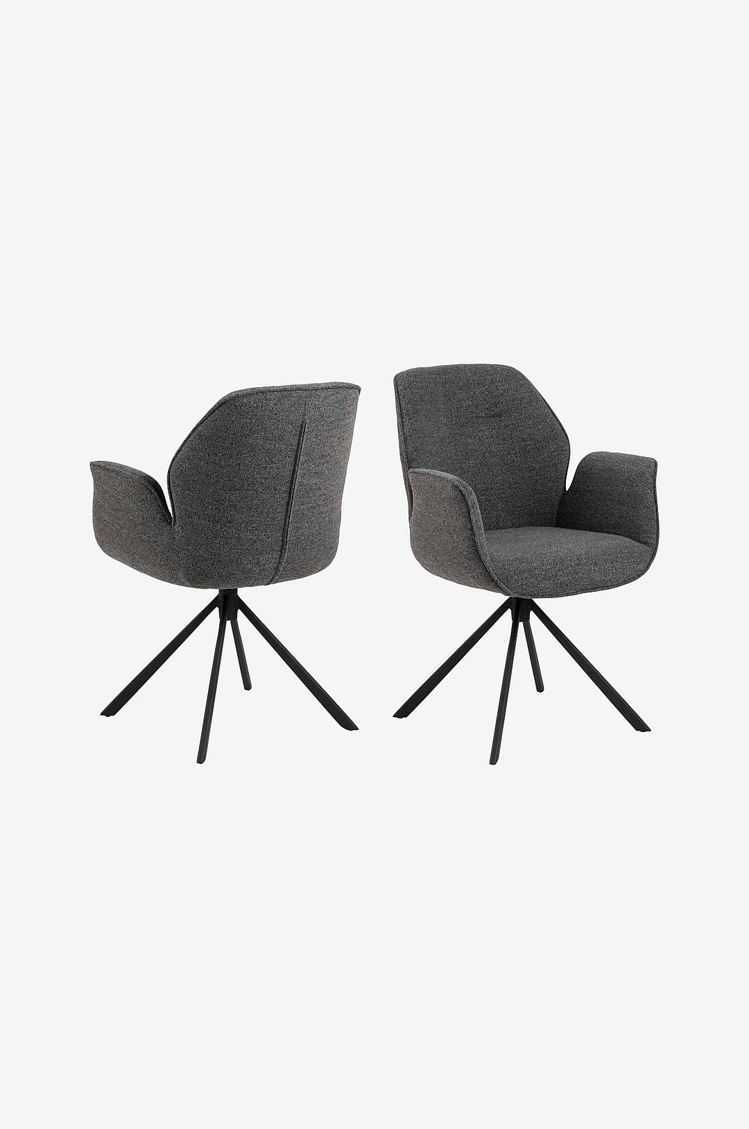 AC Design Furniture – Aura matstol med armstöd, 1-pack – Grå – Karmstolar – Från Homeroom