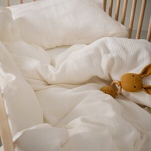 AMILIA påslakanset i muslin spjälsäng