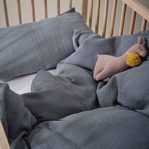 AMILIA påslakanset i muslin spjälsäng