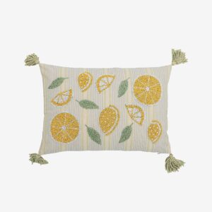 Bloomingville – Citron Kudde – Gul – Prydnadskuddar & kuddfodral – Från Homeroom