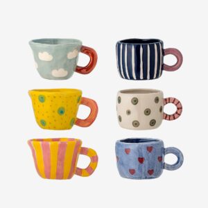 Bloomingville – Nini Kopp, set om 6 – Flerfärgad – Koppar & muggar – Från Homeroom