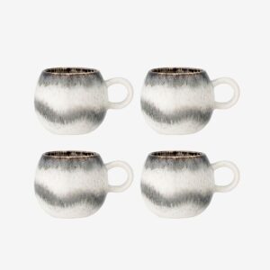 Bloomingville – Paula Kopp, 4-pack – Grå – Koppar & muggar – Från Homeroom