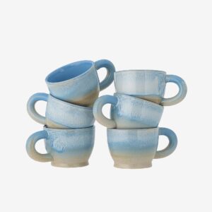 Bloomingville – Safie Mugg, 6-pack – Blå – Koppar & muggar – Från Homeroom