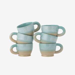 Bloomingville – Safie Mugg, 6-pack – Grön – Koppar & muggar – Från Homeroom