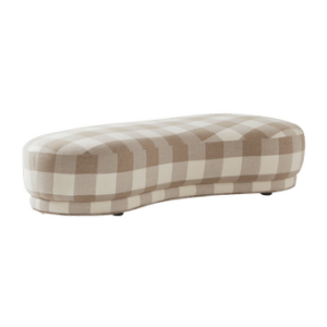 COCONINO sittpuff Beige/vit stor ruta