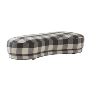 COCONINO sittpuff Svart/vit stor ruta