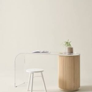 DEXX skrivbord 138,6×47 cm Vitsåpad