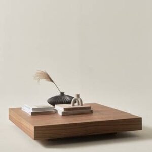 FLOAT soffbord 90×90 cm Teak faner