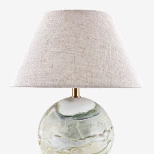 Globen Lighting – Bordslampa Castello 35 Beige travertin – Grön – Bordslampor – Från Homeroom