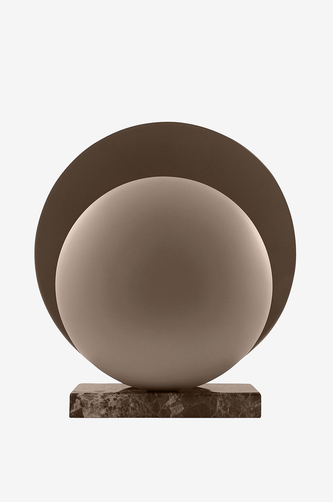 Globen Lighting – Bordslampa Orbit Mocca/brun marmor – Brun – Bordslampor – Från Homeroom