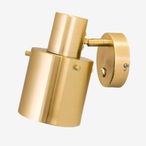 Globen Lighting – Vägglampa Clark 1 Borstad Mässing – Mässing – Vägglampor – Från Homeroom