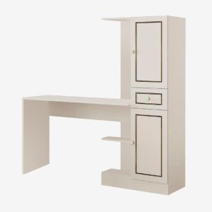 Hanah Home – Arbetsbord & bokhylla Mia – Vit – Skrivbord – Från Homeroom