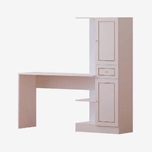 Hanah Home – Arbetsbord & bokhylla Milla – Vit – Skrivbord – Från Homeroom