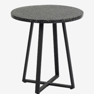 Kave Home – Bord Tella, Ø 70 cm – Svart – Småbord – Från Homeroom