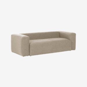 Kave Home – Soffa Blok 2-sits i chenille – Beige – 2-sits soffor – Från Homeroom