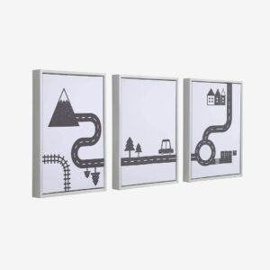 Kave Home – Tavlor Nisi, set om 3 – Vit – Tavlor – Från Homeroom