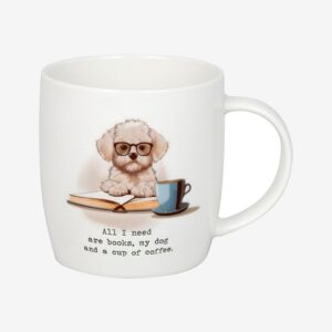 Könitz – Mugg Allt jag behöver är böcker, hund – Flerfärgad – Koppar & muggar – Från Homeroom