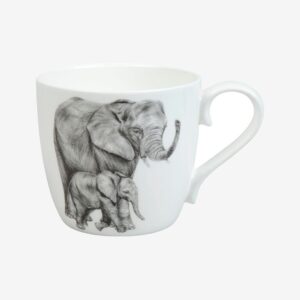 Könitz – Mugg Tänkande Djur Elefanter – Vit – Koppar & muggar – Från Homeroom