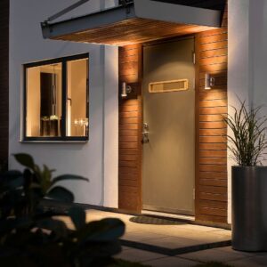 Konstsmide – MODENA vägglampa utomhus – Silver – Fasadbelysning – Från Homeroom