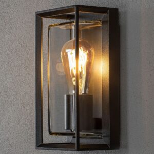 Konstsmide – Vägglampa Brindisi sensor E27 26 cm – Svart – Fasadbelysning – Från Homeroom