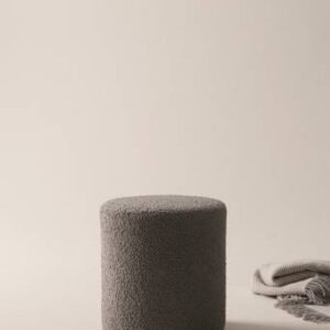 LEIDEN sittpuff ø 40 cm Grå