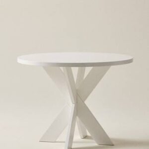 LUGNVIK matbord ø 100 cm Matt vit