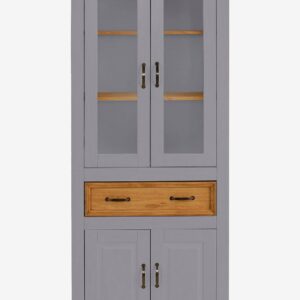 Loft24 – Vitrinskåp Selma 2 Dörrar + 2 Dörrar – Grå – Skåp – Från Homeroom