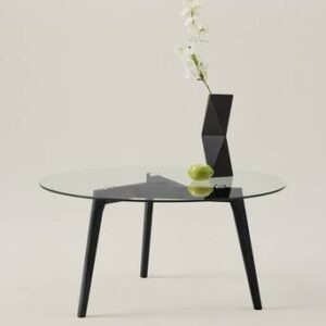 MALEVIK soffbord ø 90 cm Svart