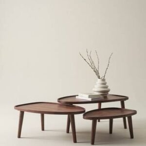 MANIAGO soffbord 3-delar 64×95 cm/55×84 cm/45×68 cm Brun