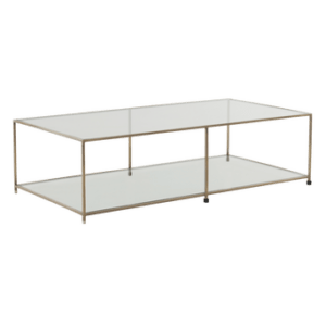 MATRIX soffbord 60×120 cm Antik mässing